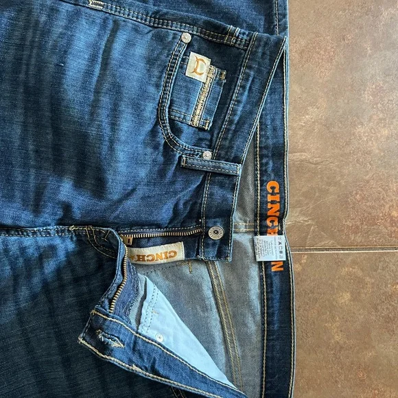 Cinch Men's Dark Blue Bootcut Jeans - Picture 4 of 6